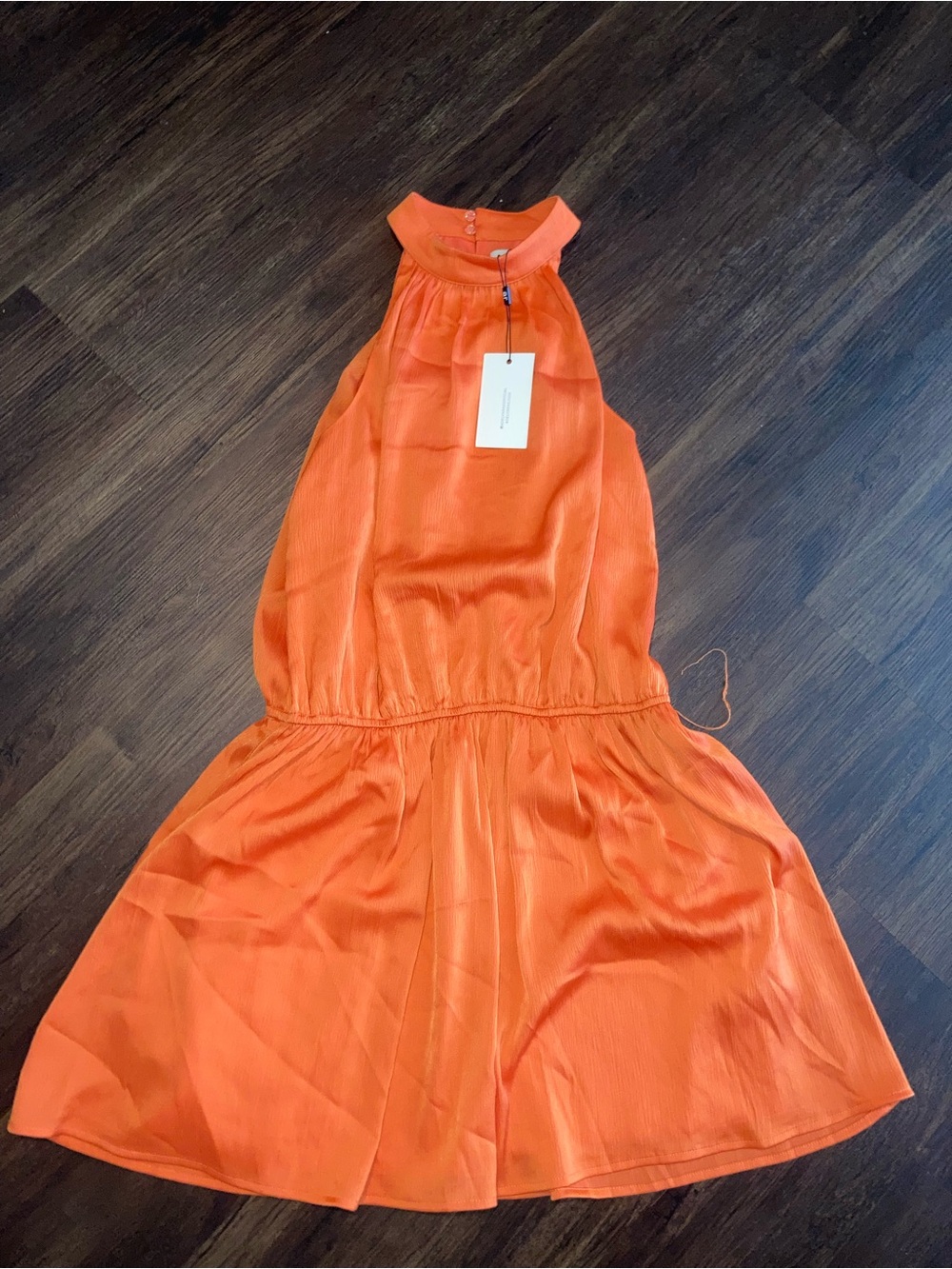 Adelyn Rae women’s Halter Neck Orange Dress size S new